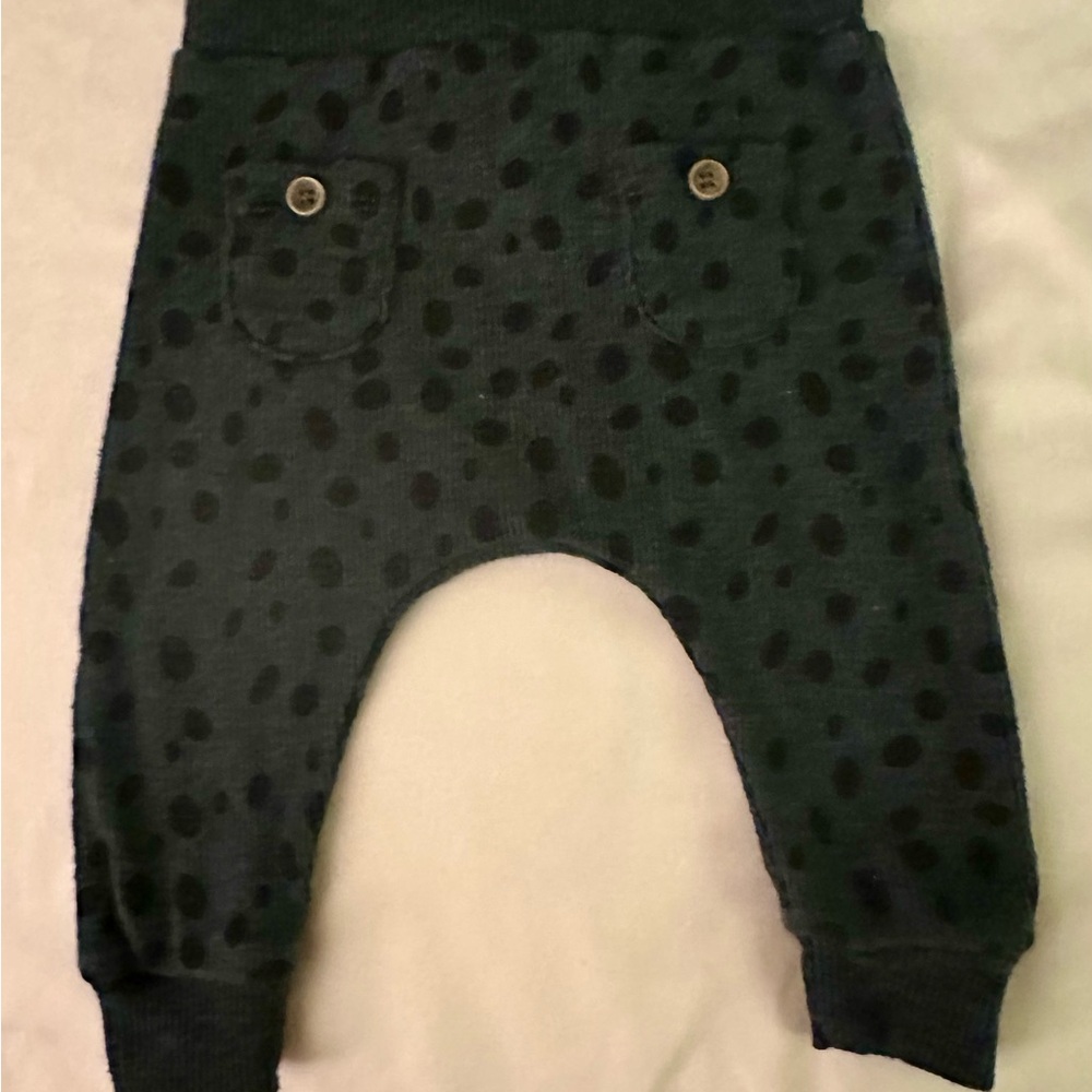 Green Polka Dot Baby Pants